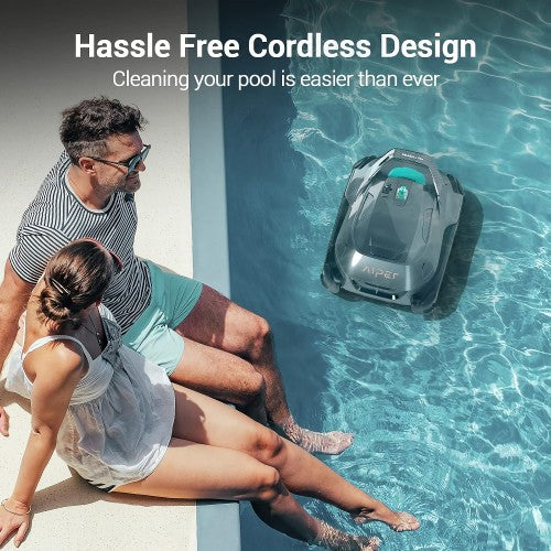 AIPER SEAGULL PLUS Cordless Pool Vacuum, Robotic Pool Cleaner with Strong Suction, LED Indicator for Above/In-Ground Flat Pools Up to 60 ft AIPER SEAGULL PLUS Cordless Pool Vacuum, Robotic Pool Cleaner with Strong Suction, LED Indicator for Above/In-Ground Flat Pools Up to 60 ft